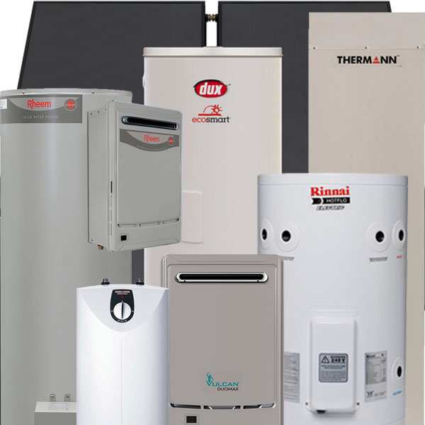 Spread of lots of different types of hot water systems